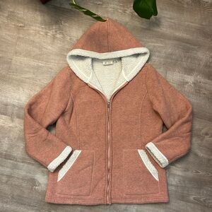 Pink Hooded Sherpa Jacket | d&co